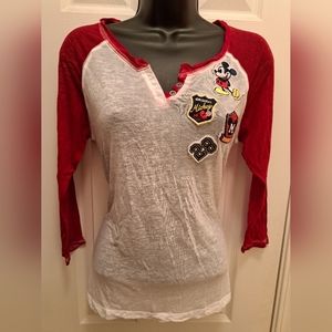 Disney Women's Long Sleeve Jersey Style T-Shirt - Size: Medium